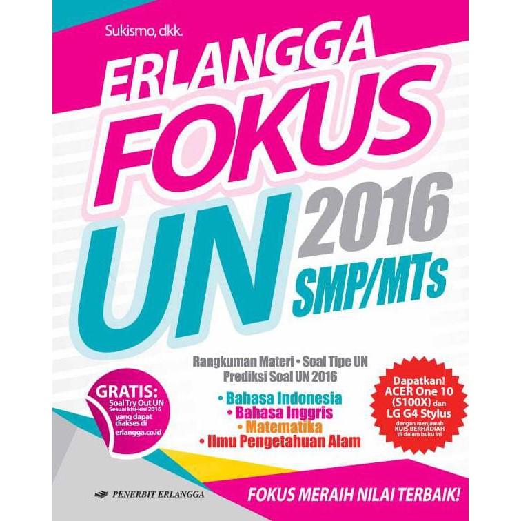 BEST SELLER Erlangga Fokus UN 2016 SMP TERJAMIN