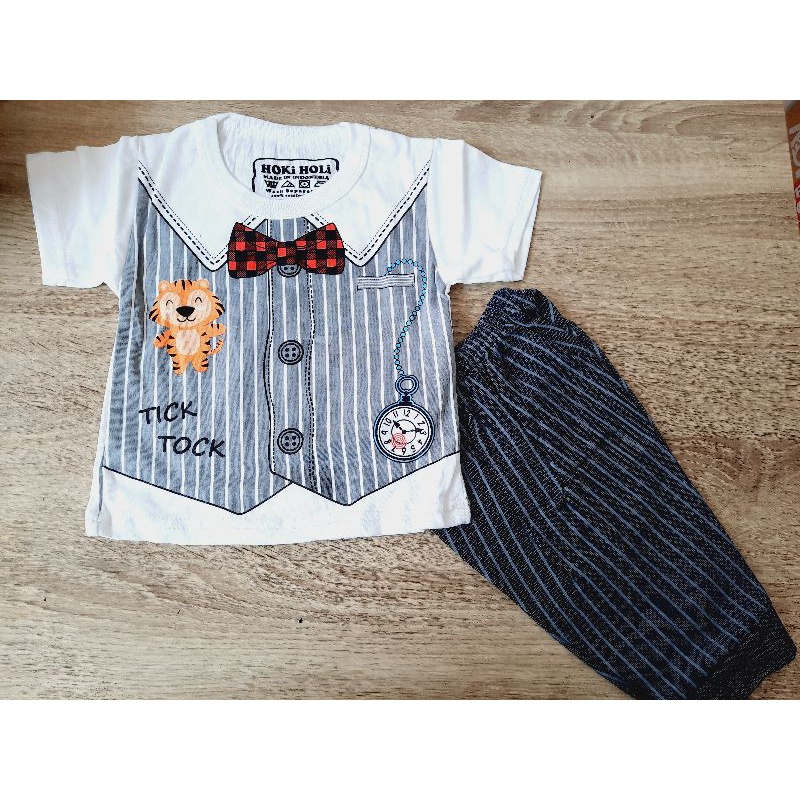Baju Baby Bayi Laki Laki 0-4 bulan Dasi Kupu Kupu