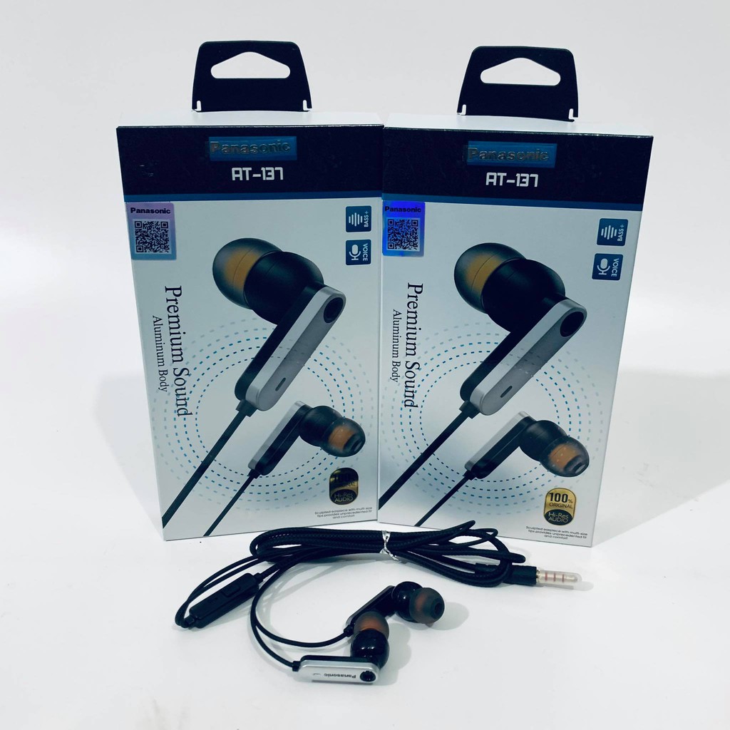 Headset PANASONIC AT 137 ROCK BASS Music plus Mic Handsfree Universal