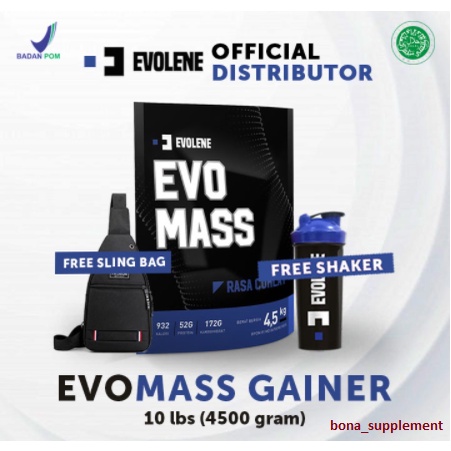 EVOLANE EVO MASS 4,5 KG EVOLENE SUSU PROTEIN EVOMASS 10LBS 10 LBS EVOMAS COKLAT MAS GAINER 4.5KG ORI