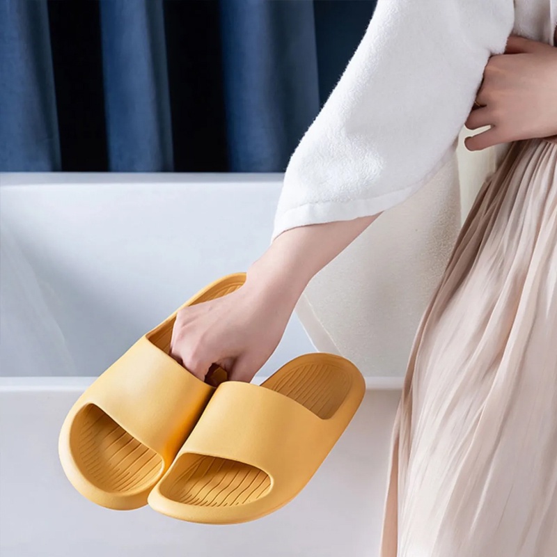 Sandal Murah Wanita EVA Anti Air Sandal Empuk Flat Sandal Kesehatan Slip On Polos Korean Style