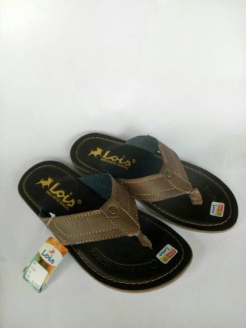 Promo 2pcs sandal kulit asli pria sendal kulit sapi asli murah flat selop slop japit baru keren