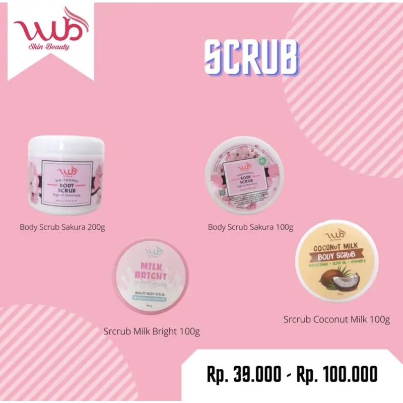 Wub original .wub body cream 100gr, bleacing badan , wub skin beauty , bleacing , pemutih badan