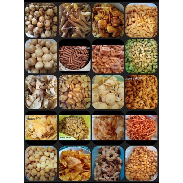 

Aneka Camilan Stik Snack kiloan (250g)