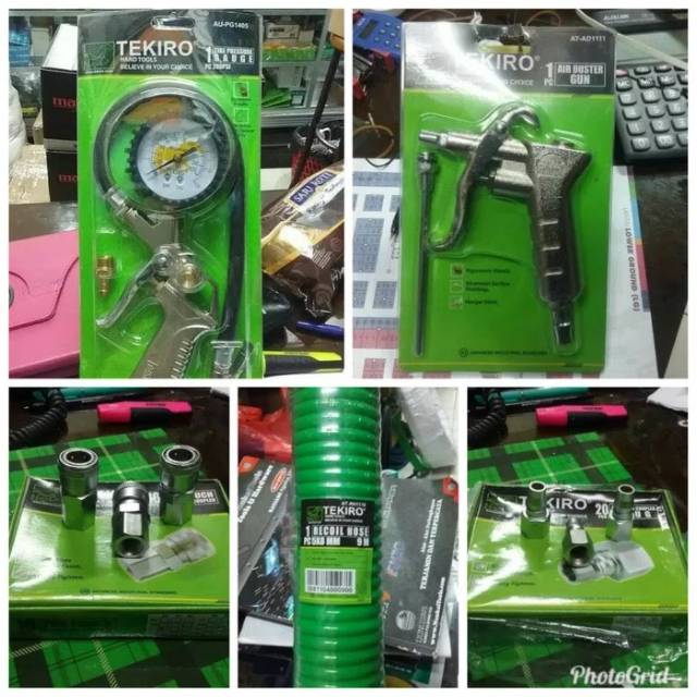 PAKET ISI ANGIN BAN UNTUK KOMPRESOR SELANG DAN AIR DUSTER FULL TEKIRO