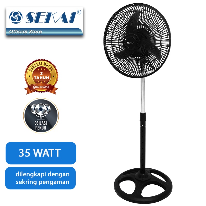 SEKAI Stand Fan HSO1017S Kipas Angin Tumpu 10 Inch HSO 1017S