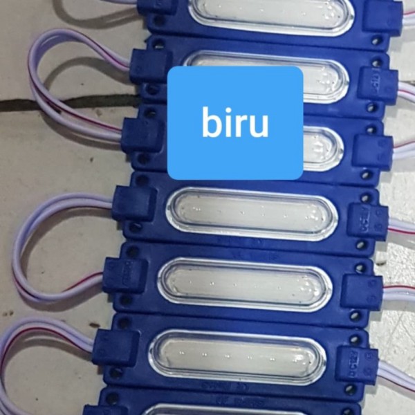 lampu led modul cob 6818 12v warna biru blue 2.4w 12 volt 6 led mata