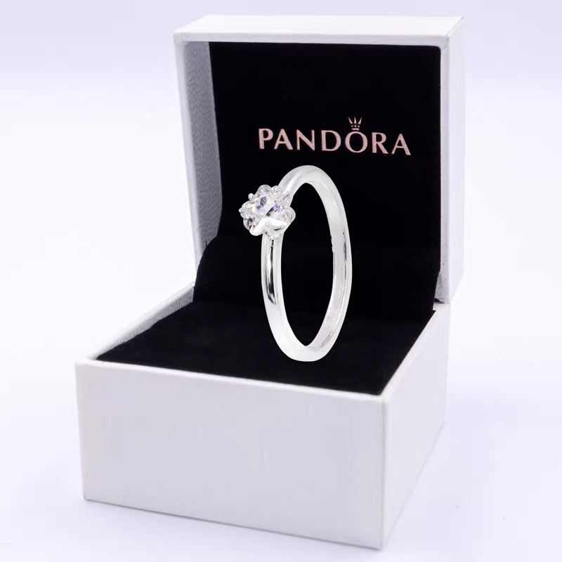 Pandora Cincin Sterling Silver 925 Dengan Cubic Zirconia Untuk Wanita