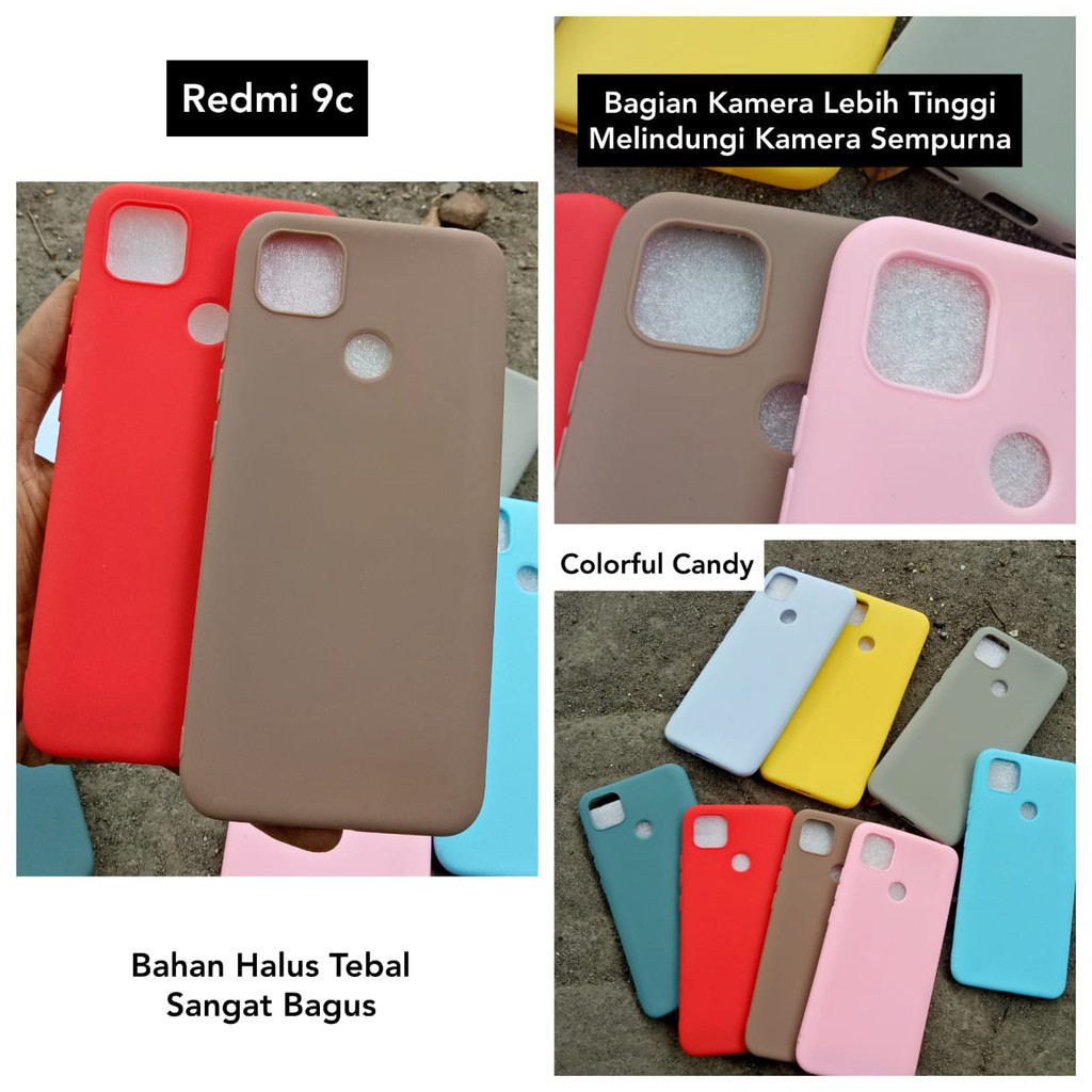 Candy Case Redmi 9c 9a Color Matte Dove Macaron Super Hits Best Seller