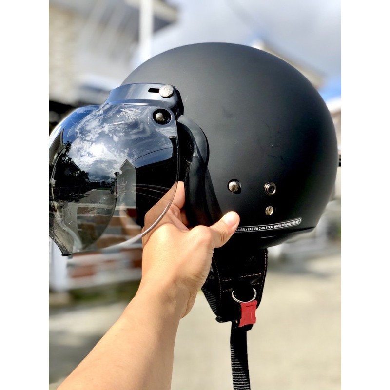 HELM BOGO DEWASA RETRO FULL LEHER SNI