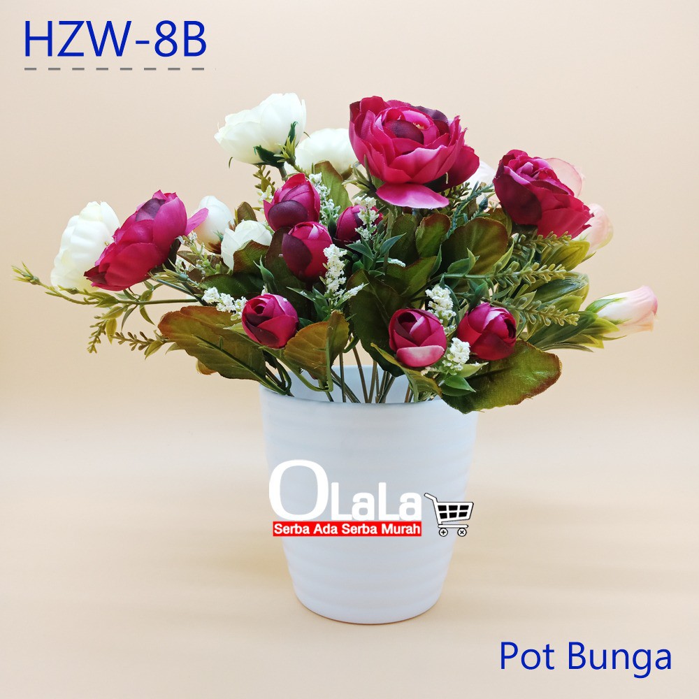 Pot Bunga Mini Bahan Plastik Warna-Warni Untuk Dekorasi Rumah / Kantor/Premium HZW-2B