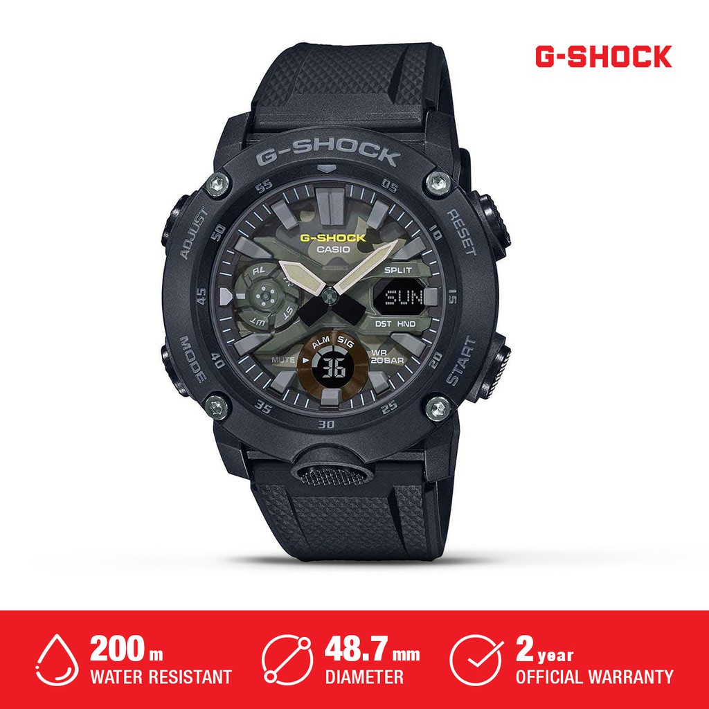 Casio G-Shock Jam tangan Pria GA-2000SU-1ADR Waterproof GARANSI RESMI 2TAHUN ORIGINAL