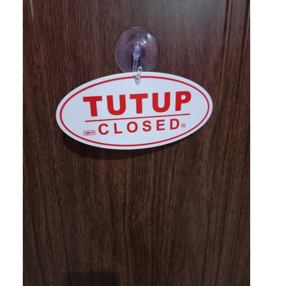 

yti Label Akrilik Buka/Open Tutup/Closed Gantung Bolak-Balik Ukuran Medium ♠ 37