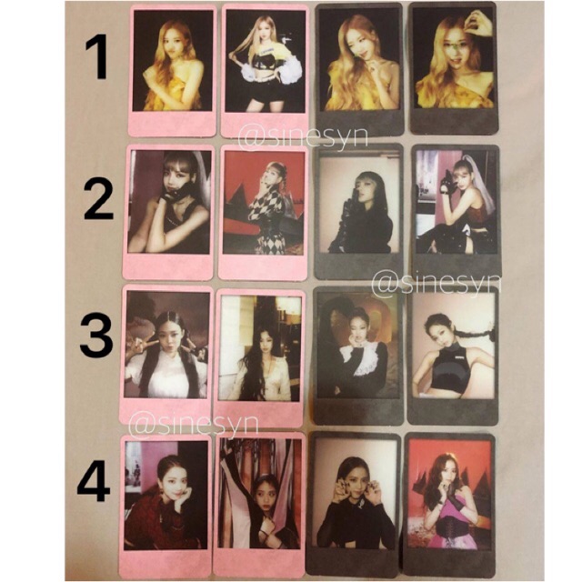 OFFICIAL POLAROID / PHOTOCARD KILL THIS LOVE BLACKPINK JISOO JENNIE ROSE LISA