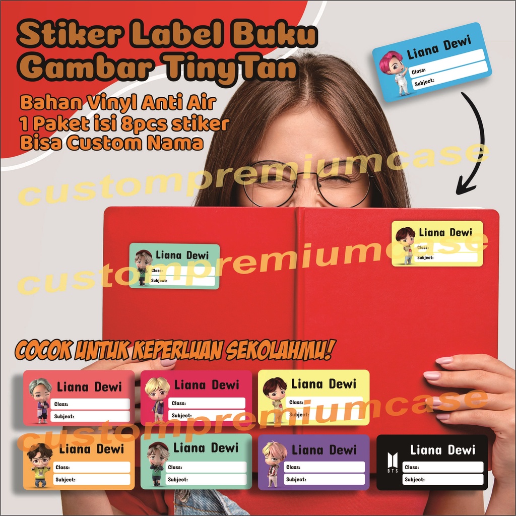 

Stiker Label Buku - Gambar TinyTan Bisa Custom Nama