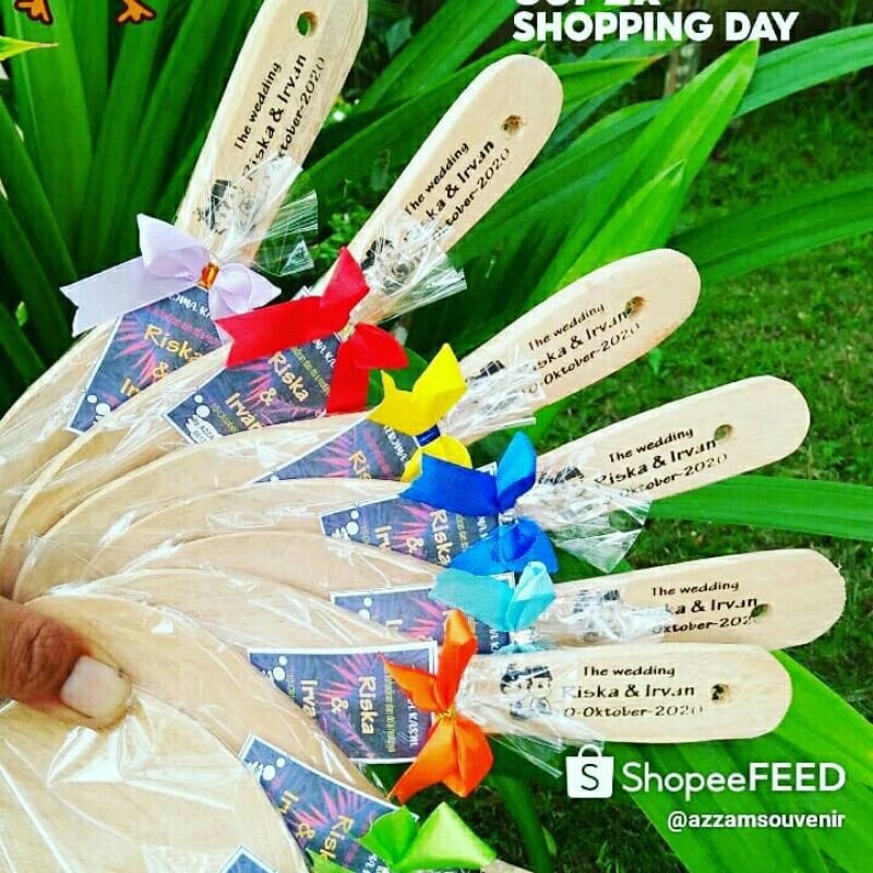 SOUVENIR PERNIKAHAN CENTONG KAYU