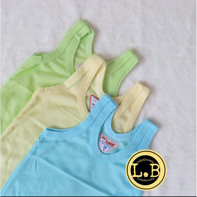 (6pcs)Singlet bayi dan anak sunflower,al latif/ singlet balita / singlet cotton / kaos kutang bayi /