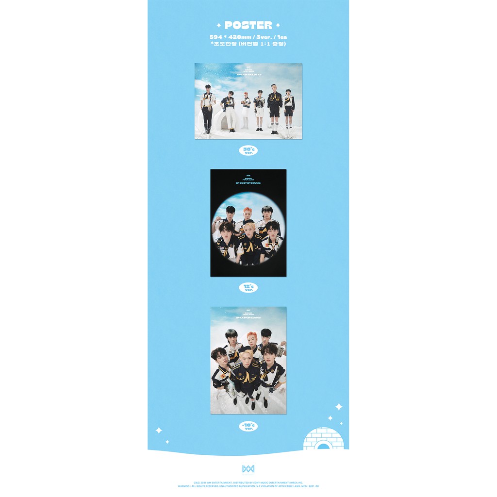 ONF Summer Popup Album POPPING 3 versions SET