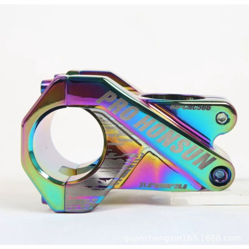 Pro Honsun Stem 31.8 mm Panjang 50 mm  Stem Handlebar Sepeda AM DH Rainbow