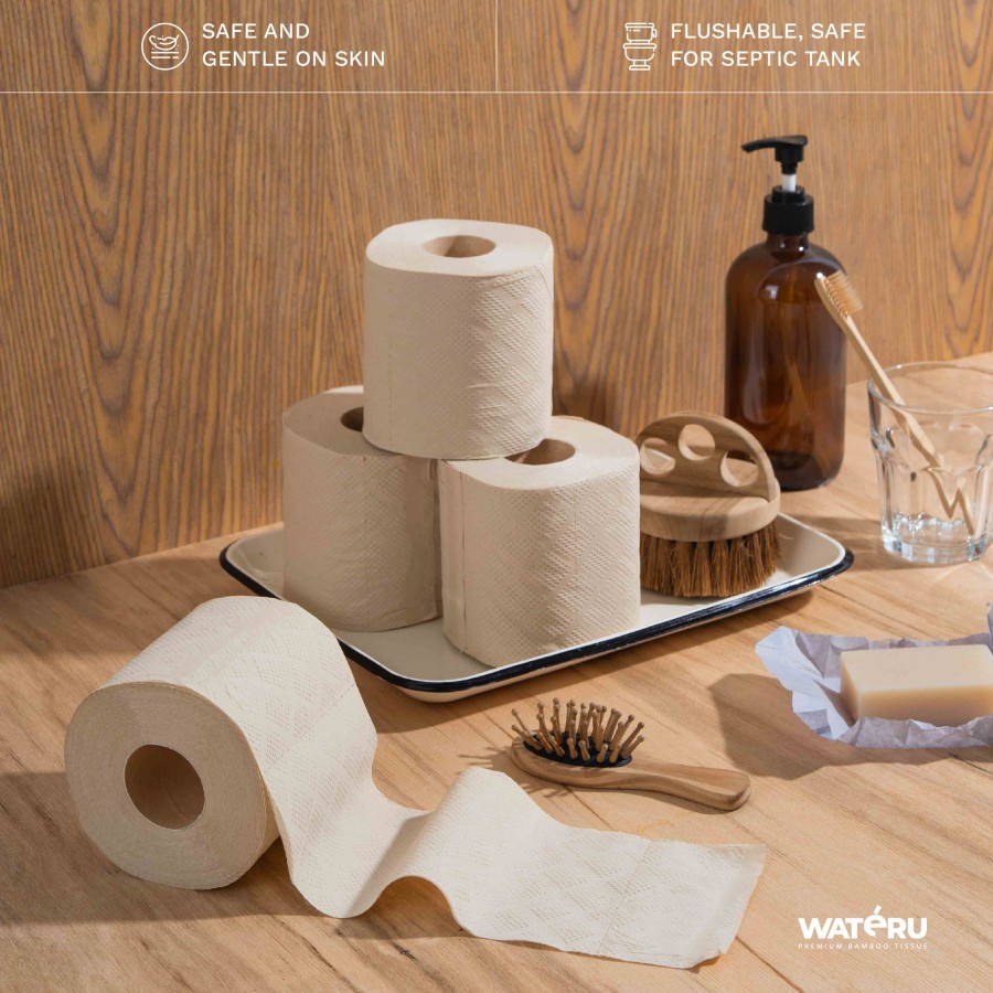 Wateru Premium Bamboo Tissue - Toilet Tissue (6 rolls x 200s)