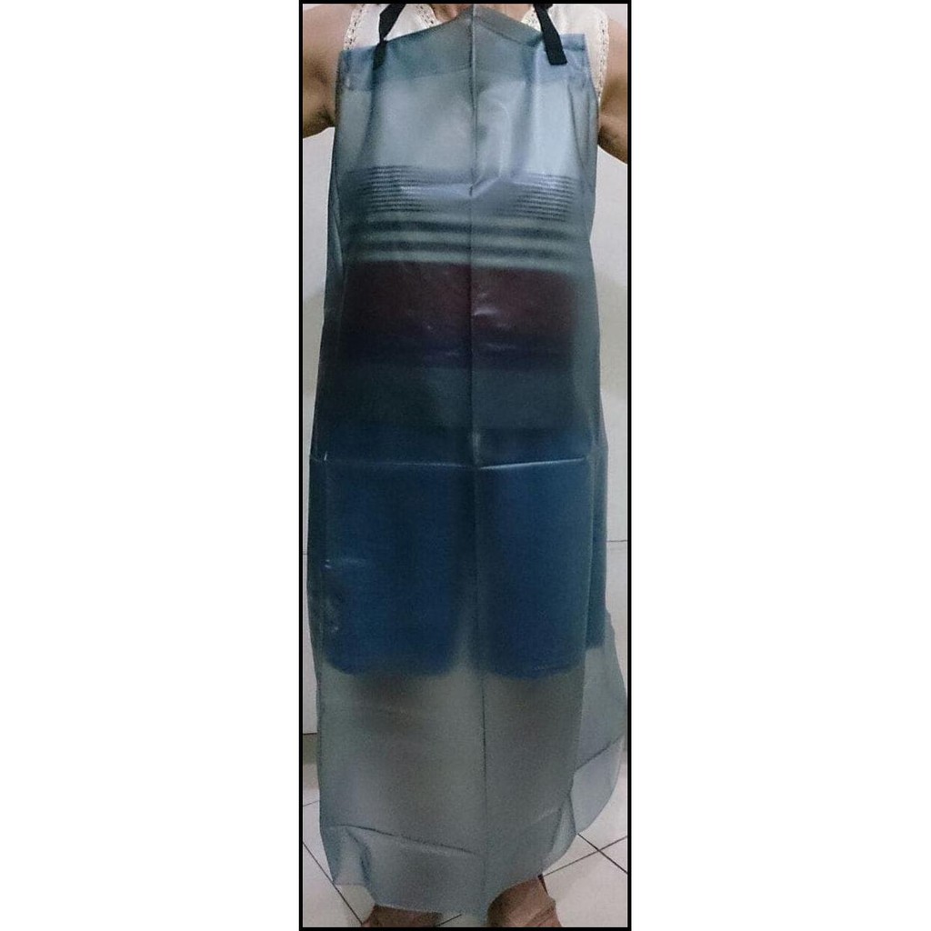 7Unq Apron Full Tahan Air/ Celemek Full Anti Air / Celemek Apron Vinyl Biru Qg2P