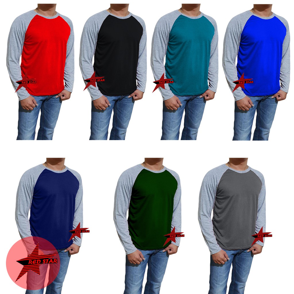 Eiffelmall | raglan lengan panjang termurah/raglan polos pria wanita