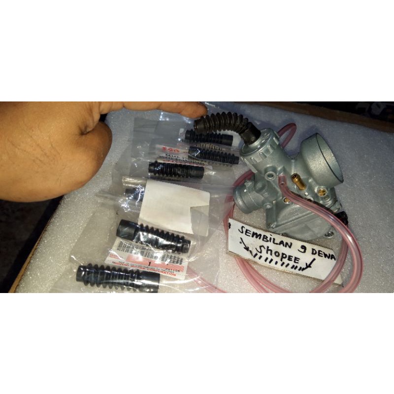 karet pelindung debu tali gas kabel gas  choke tutup skep karburator satria 2 tak hiu rgx malaysia l