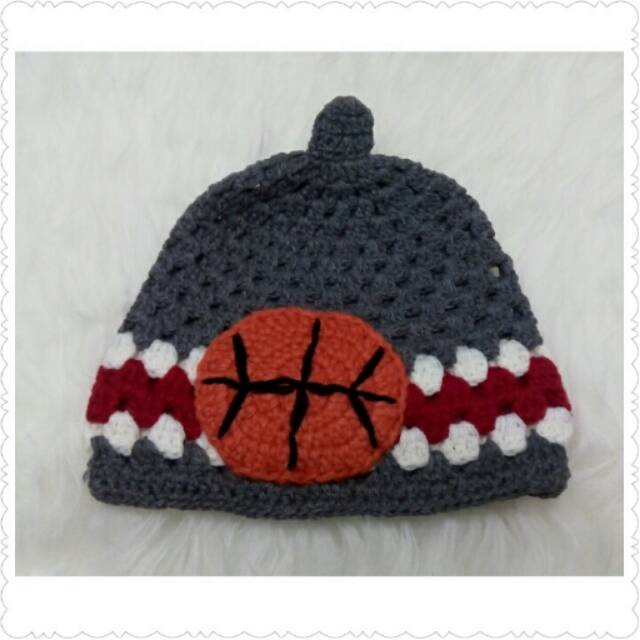 Topi Bayi Rajut Basket Ball
