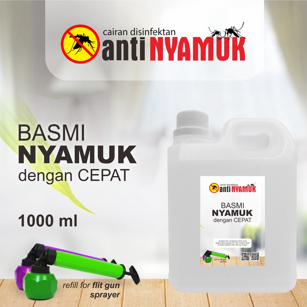 Cairan Obat Anti Nyamuk,Serangga Kemasan Refiil 1 Liter Jerigen