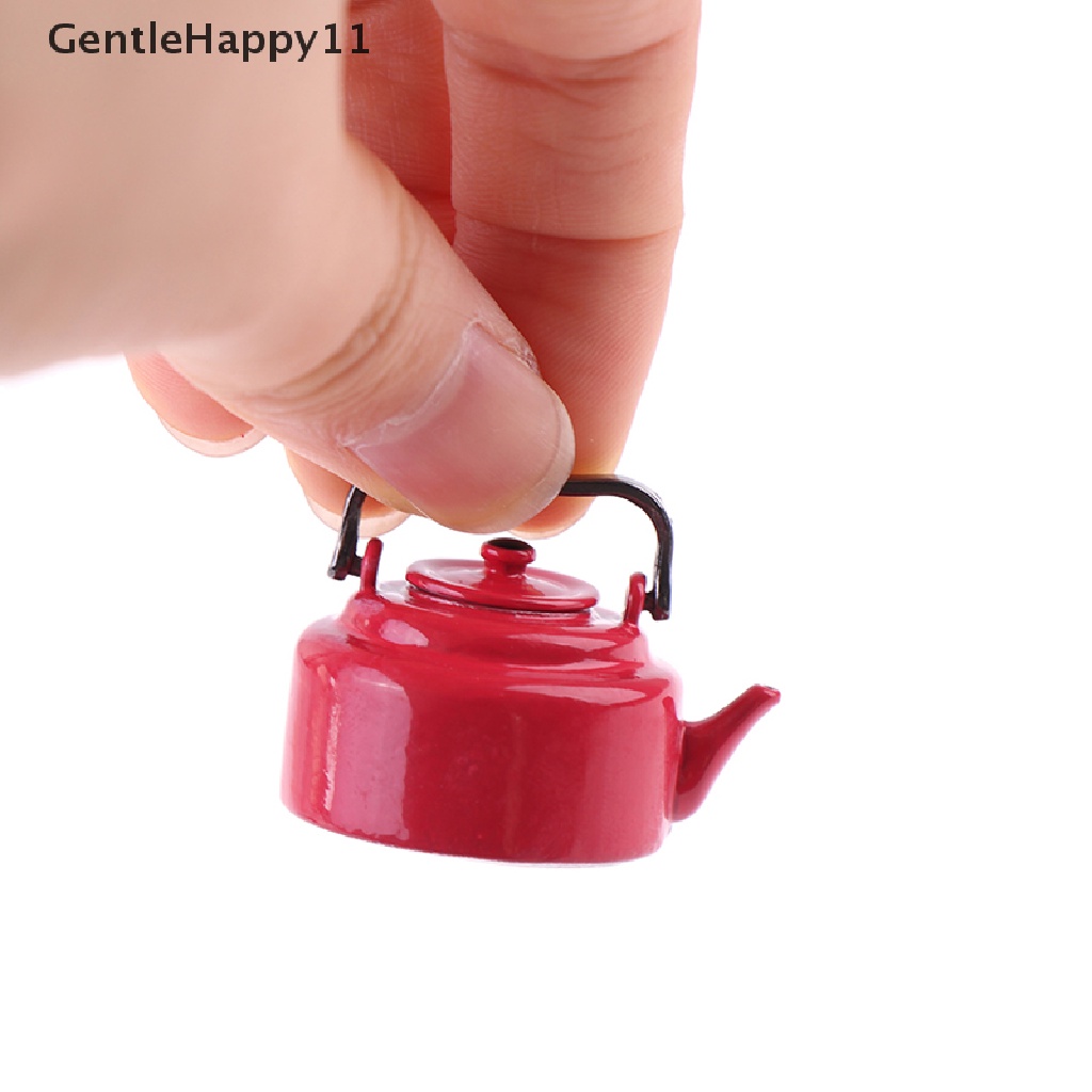 Gentlehappy Mainan Miniatur Teko Teh enamel Gaya Jepang Untuk Aksesoris Rumah Boneka 1 / 12