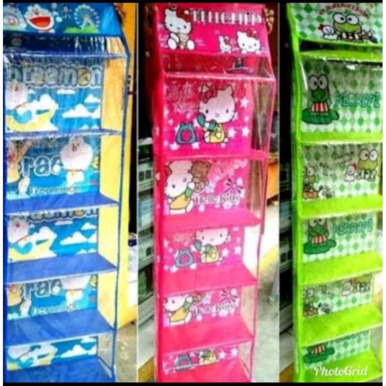 RAK TAS PLASTIK GANTUNG 5 SUSUN