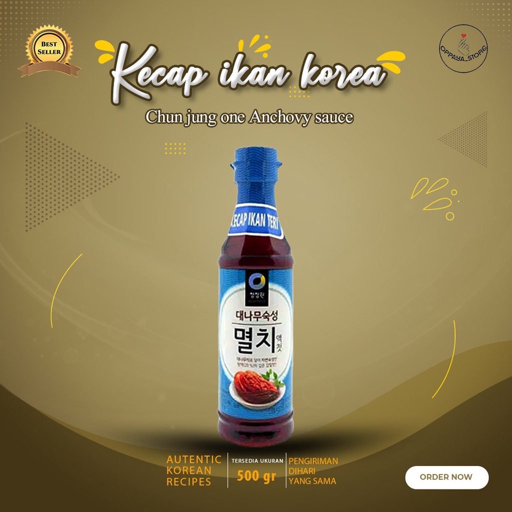 

Chungjungone Anchovy Sauce Kecap Ikan Korea 500Gr 멸치액젓 Ikan Teri