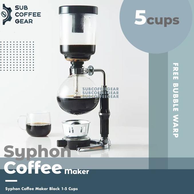 ] Syphon Coffee Maker Siphon Kopi Syphon Manual Brew Coffee Glass Brewer