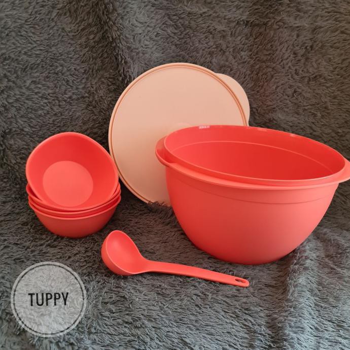 (TUPERWARE ASLI MURAH) Legacy Bowl Set (5) 10 L dan Bowl Tupperware TERLARIS