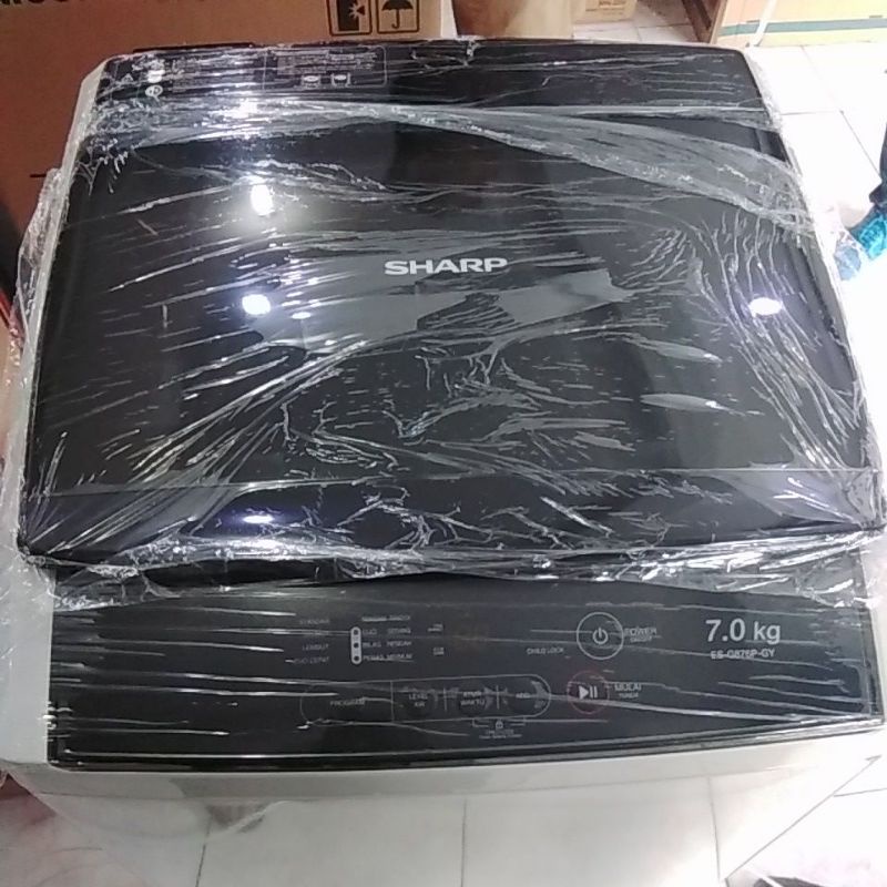 SHARP Mesin Cuci Top Loading 7 Kg ES-G876P-GY automatic kapasitas 7kg (untuk will kota cirebon) SHAR