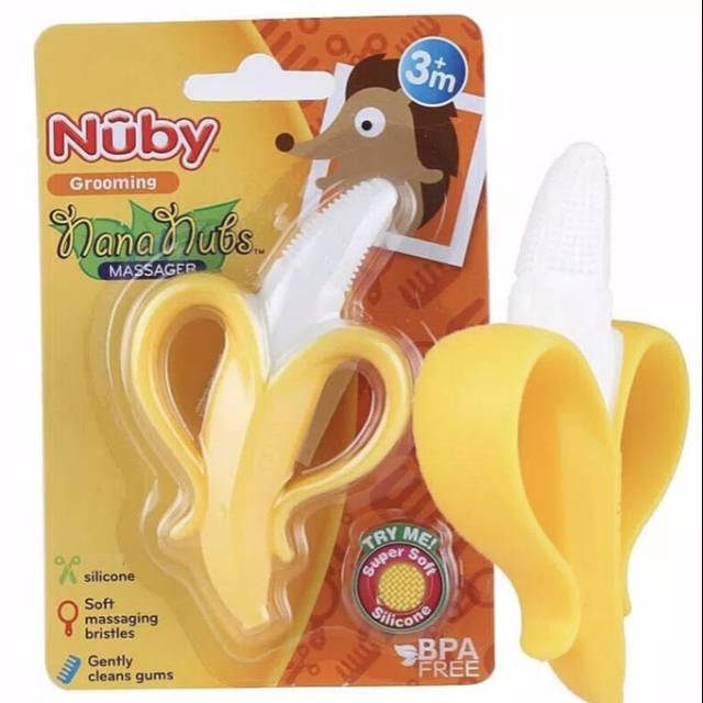 nuby banana teething toothbrush