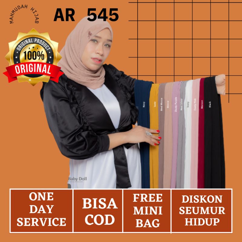 [COD]READY STOCK HIJAB ARRAFI AR 545 | HIJAB PASHMINA PLISKET | HIJAB ARRAFI TERBARU