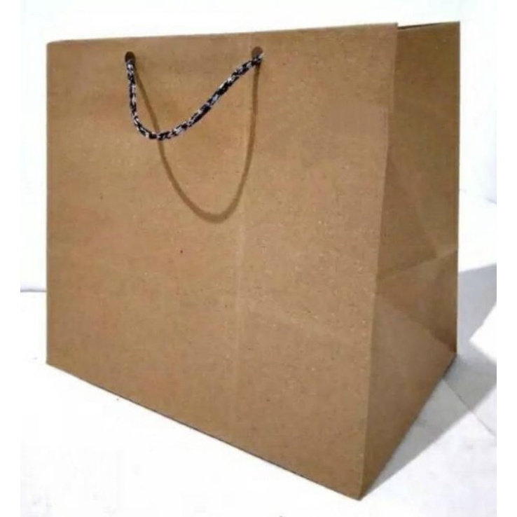 Paperbag polos tas kertas uk.22x14x20