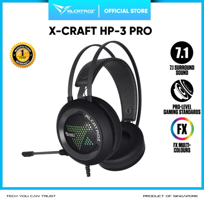 Alcatroz Gaming Headset 7.1 X-Craft HP-3 PRO