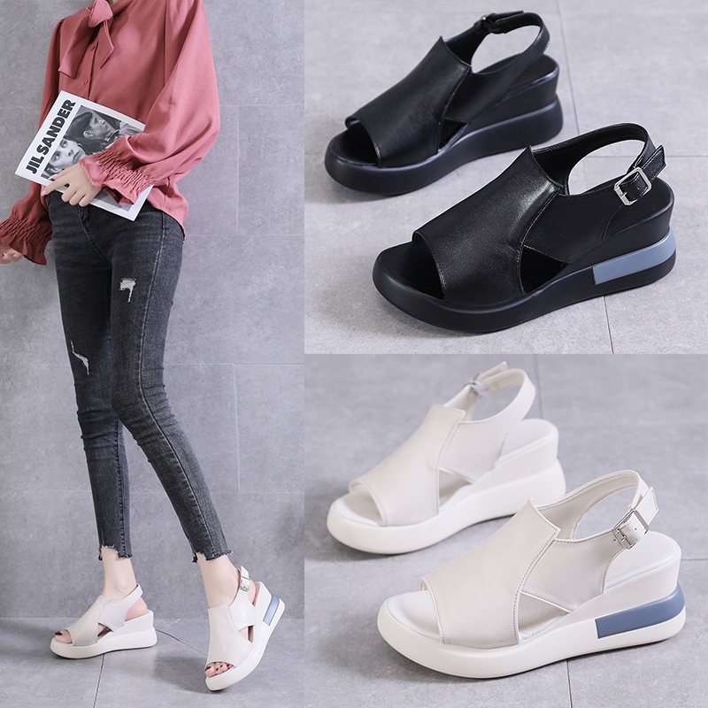 MB63-SW08 Sandal Wanita Wedges Sandal Cewek Hak Tinggi IMPOR COD Termurah