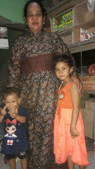 Batik Couple Keluarga Sania Ruffle Ori Ndoro Jowi Dnt Motif Mataram