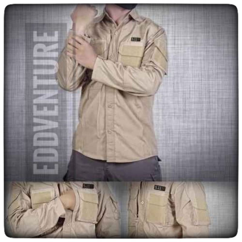 KEMEJA TACTICAL DRONE KHAKI / KEMEJA TACTICAL DRONE CREAM / KEMEJA TACTICAL KASUAL / KEMEJA OUTDOOR / KEMEJA KERJA LAPANGAN