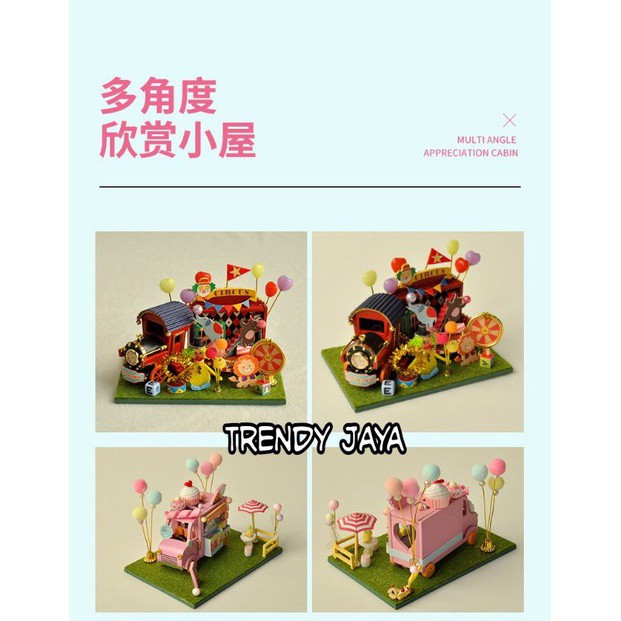 DIY Miniatur CIRCUS TRAIN Puzzle Craf (TC8-1 LED)