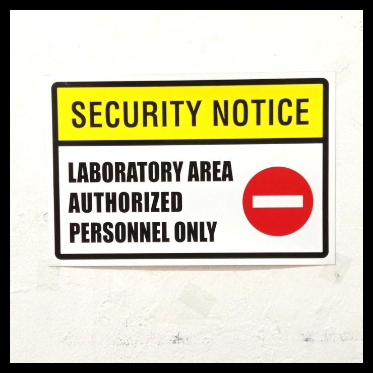 

Sign Security Notice Sticker - 20X15Cm