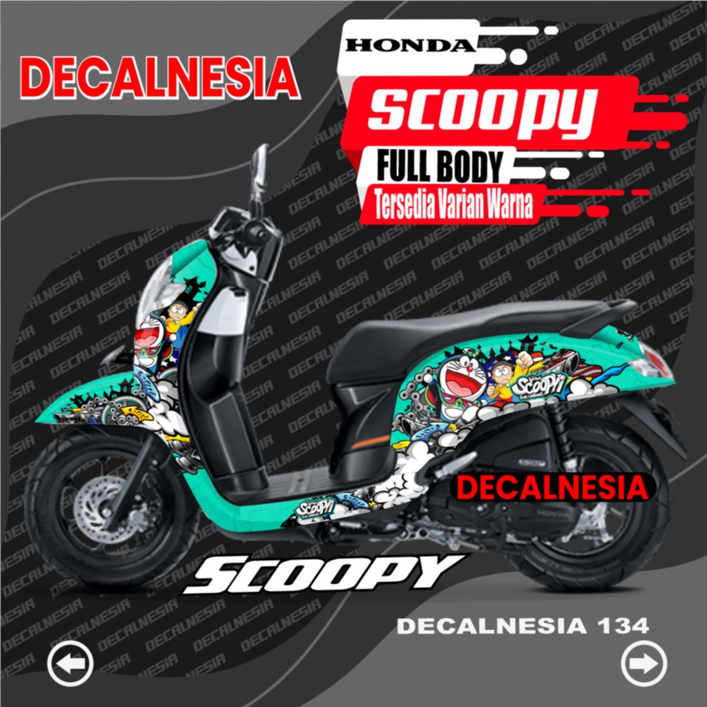 Decal Full Body Scoopy Variasi Stiker Scoopy - Sticker Scoopy Decal Scopy 2018 2019 2020 Doraemon
