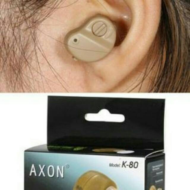 Axon K-80 Original Hearing Aid Alat Bantu Dengar ukuran Mini suara Maksi Baterai AG3