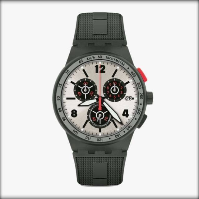 [100%ORIGINAL] SWATCH Chrono Silicone Mens Watch Original bergaransi