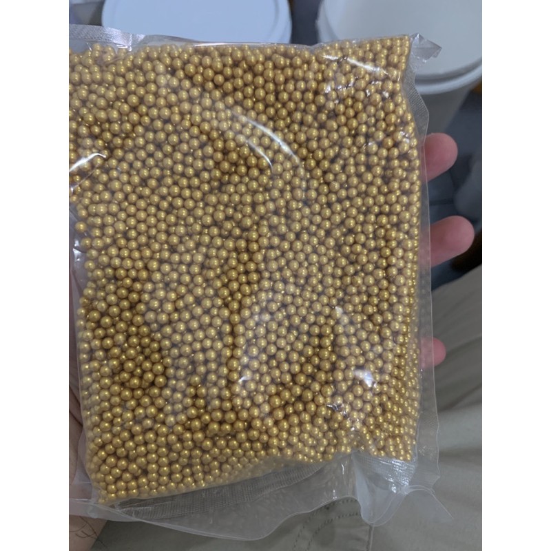 

pearl gold 4mm 500gr mutiara dari gula sprinkle pearls perles