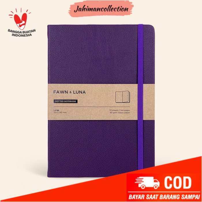 

✨ BISA COD ✨ Notebook Large A5 - Purple Plum - Buku Jurnal / Agenda - Plain