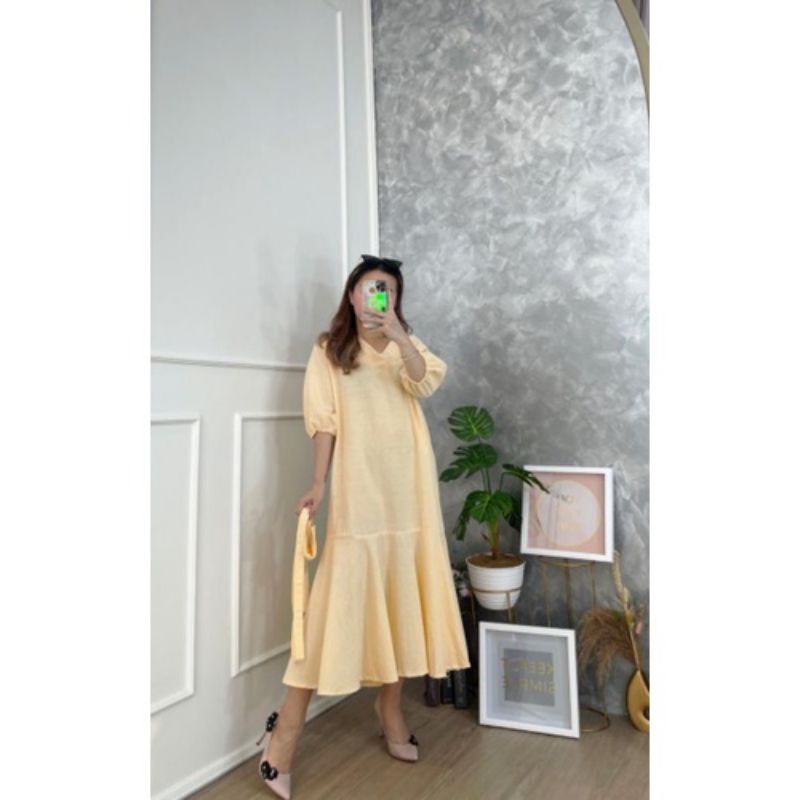 CARMELIA DRESS - DRESS WANITA LENGAN PENDEK